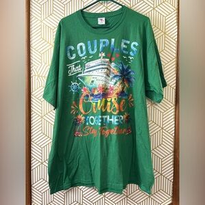 Green Couples Cruise Graphic T-Shirt 3X